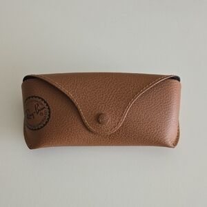 Ray-Ban Tan Leather Sunglasses Case